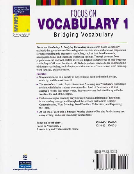 FOCUS ON VOCABULARY 1