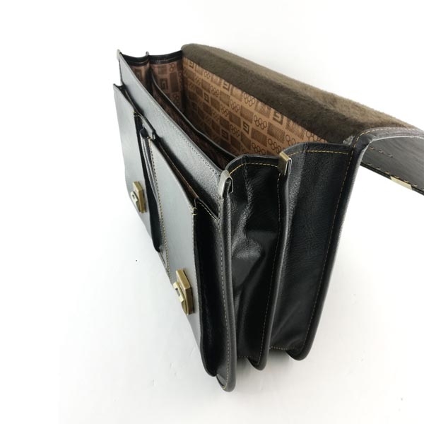 کیف طرح چرم  دوقفل کد  9 دیپلمات مشکی
