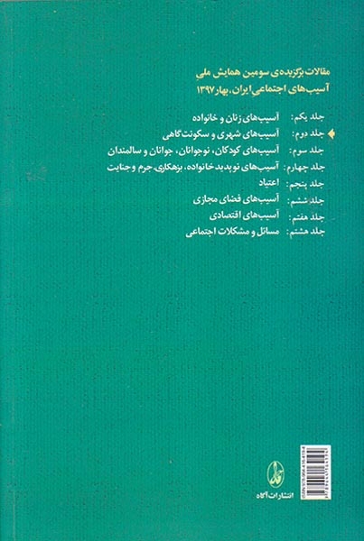مقالات برگزیده ی سومین همایش ملی جلد دوم(آسیب های شهری و سکونت آگاهی)