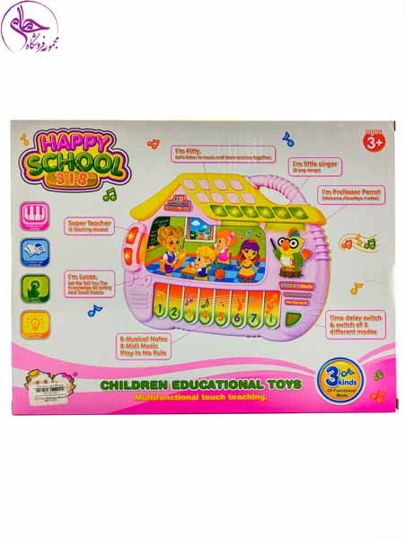318/12 کلبه موزیکال پیانویی چراغدار برند happy school