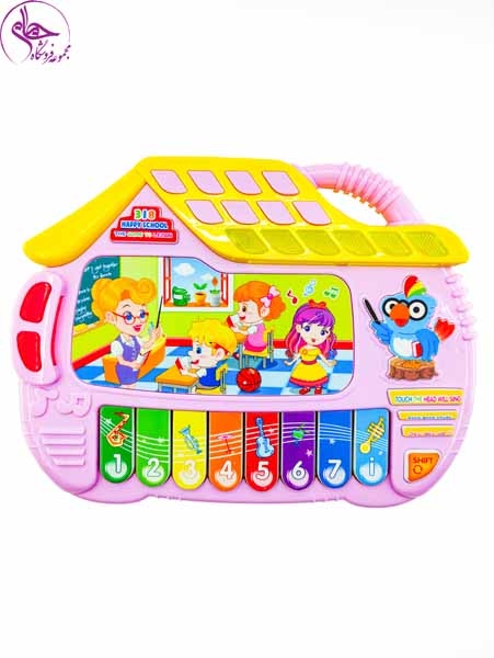 318/12 کلبه موزیکال پیانویی چراغدار برند happy school