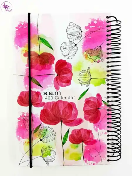 دفتر اروپایی روز شمار جلد سخت سیمی سم طرح 6