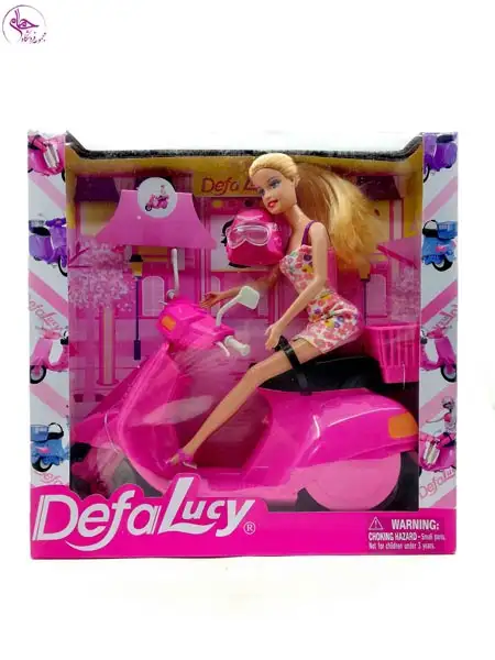 8246 عروسک باربی موتور سوار برند defa