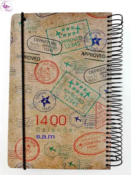 دفتر اروپایی روز شمار جلد سخت سیمی سم طرح 2