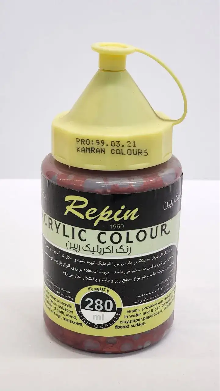 رنگ اکریلیک 280 میل Wine Red رپین کد 80