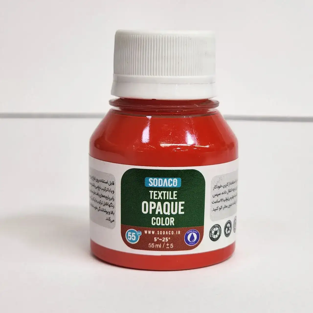 رنگ پارچه 55میل سوداکو قرمز روشن کد1838