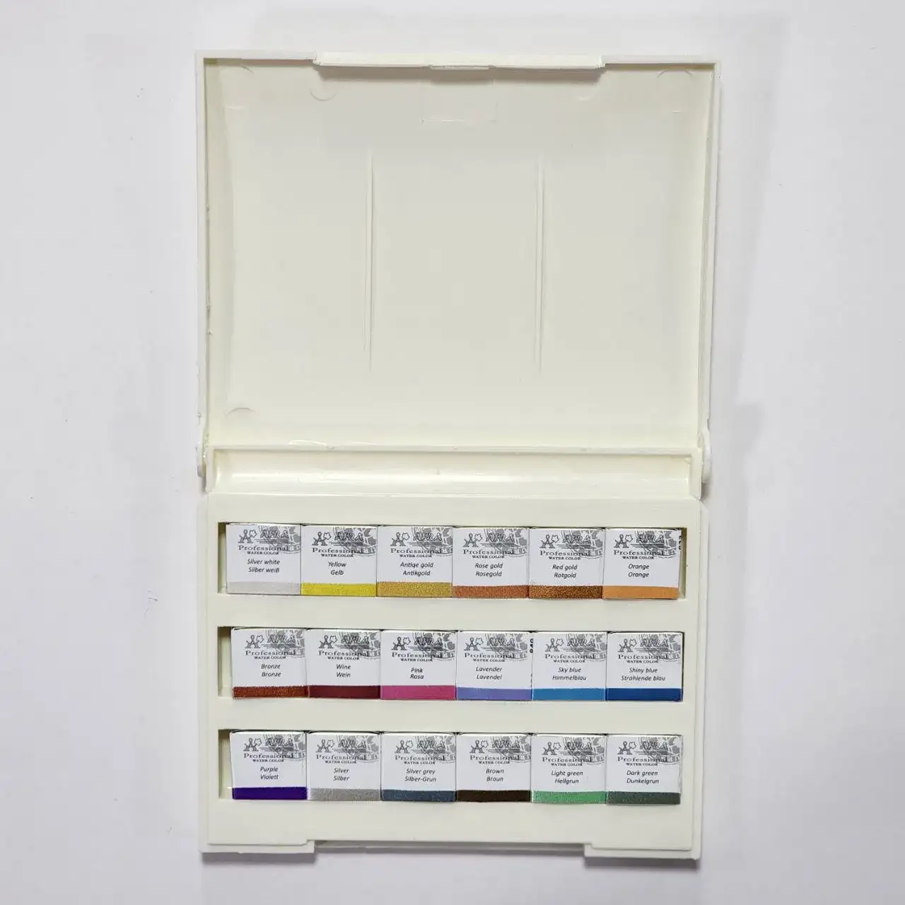 آبرنگ متالیک ۱۸ رنگ افرا